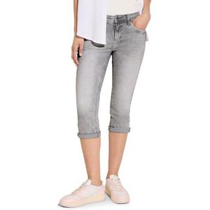 STREET ONE 3/4 jeans met lage taille, Silver Grey Random Wash, 31W x 22L