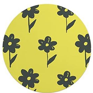 Questo Casa, Ronde digitaal bedrukte muismat, antislip onderkant, voor kantoor en thuis, diameter: 22 cm