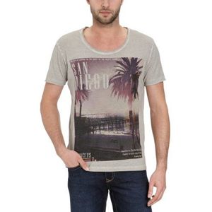 JACK & JONES Heren T-shirt Regular Fit 12061557 Travel Tee, grijs (dark grey), 52 NL