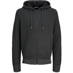 JACK & JONES Jjethan Knit Zip Hoodie, zwart, XS