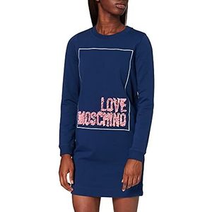 Love Moschino Casual jurk voor dames, blauw, 40