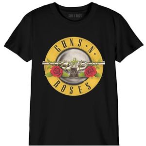 cotton division Unisex T-shirt voor kinderen, Guns N' Roses ""Logo"", referentie: BOGUNSRTS002, zwart, maat 8 jaar, Zwart, 8 Jaren