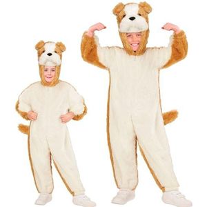 Bulldog in Soft Plush"" (jumpsuit met capuchon) - (98 cm / 1-2 jaar)