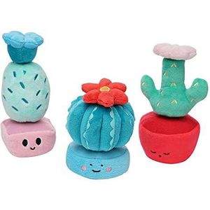 Manhattan Toy 161120 Cactus Garden 9 Stuk Mix & Match Magnetische Pluche Stapelen Speelgoed Speelset, Multicolour