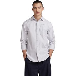 G-STAR RAW Heren Bristum 2.0 Slim LS Shirts, meerdere kleuren (Oyster Blue/White Oxford D23553-c895-c759), M