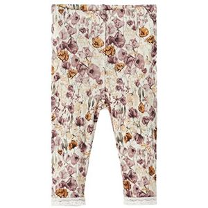 NAME IT BABY Baby Wollen Broek NBFWANG met All Over Print Paars/Oranje/Beige