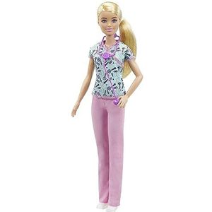 Barbie Careers - Verpleegster Barbie Pop met Stethoscoop - Vanaf 3 Jaar - GTW39