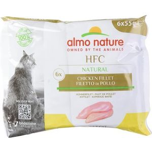 almo nature HFC Natural Megapack kattenvoer nat - kippenfilet 6-pack (6 x 55g)