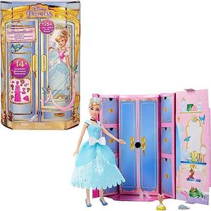 Disney Prinses Assepoester Royal Fashion Reveal pop en vriend met 12 aankleedelementen en verrassingsaccessoires, film-geïnspireerd speelgoed, cadeau voor kinderen, HMK53