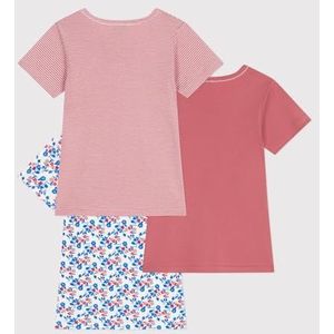 Petit Bateau T-shirts met korte mouwen (3-pack) voor meisjes en jongens, Versie 1., 8 jaar