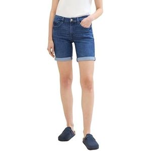 TOM TAILOR Dames bermuda jeans shorts, 10281 - Mid Stone Wash Denim, 30