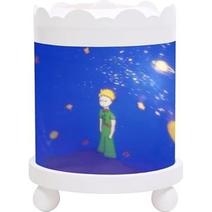 Trousselier - De kleine prins - nachtlampje - Magische carrousel - Ideaal geboortegeschenk - Kleur hout wit - Geanimeerde beelden - rustgevend licht - 12V 10W gloeilamp inbegrepen - EU stekker