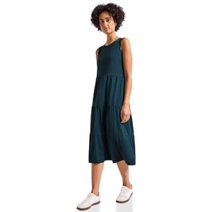 Street One - 1408844 - Jerseyjurk - Navy Blauw - Mouwloos - Midi