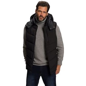 JP 1880 Heren, DownTouch wattering, capuchon gewatteerd vest, zwart, 6XL, zwart, 6XL