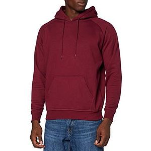 Urban Classics Blanke hoodie Sweatshirt met capuchon heren, bordeaux, XL