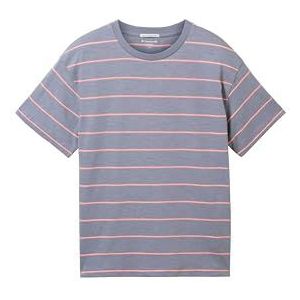 TOM TAILOR T-shirt voor jongens, 35520 - Bluish Grey Neon Stripe, 152 cm