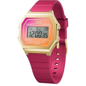 Ice-Watch - ICE digit retro Fuschia sunkissed - Roze dameshorloge met kunststof band - 022719 (Small)