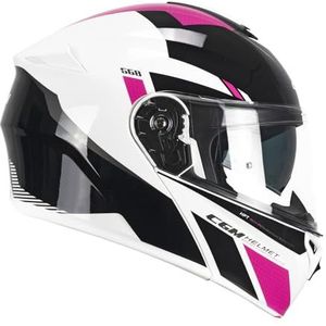 CGM Modulaire helm 568S BER SPORT zwart neon roze XL (61 - 62 cm)