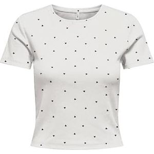 Onlfenja Life Ss AOP Top JRS, cloud dancer, S