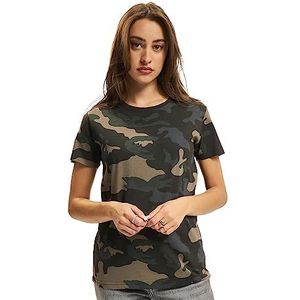 Brandit Army T-Shirt Dames Leger Bundeswehr Shirt Lady Military BW Onderhemd Camo, Darkcamo, XS