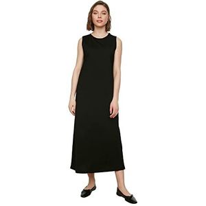 Trendyol Dames zwarte mouwloze jurk voering tuniek shirt, zwart, Large