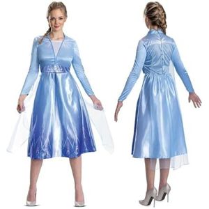 DISGUISE 158419N-EU Elsa Basic Plus Adult (Eu) Frozen Fancy Dress Vrouwen, Multi, S