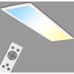 BRILONER — LED-plafondlamp, dimbaar LED-paneel, kleurtemperatuurregeling, incl. afstandsbediening, 24W, 2.600 lumen, wit, 1000x250x60mm (LxBxH)