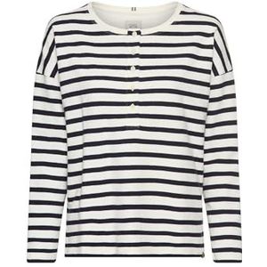 camel active - Longsleeve Shirt - Blauw Gestreept