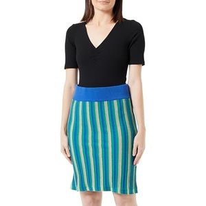 SIDONA Dames gebreide minirok 11026973-SI01, blauw meerkleurig, M, Blauw meerkleurig., M