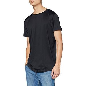 Urban Classics Heren Shaped Neopreen Long T-Shirt, zwart (Black 00007), S