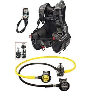 Cressi Start Pro Scuba Set DIN - B.C.D. Start Pro + 1st Stage MC9 + 2nd Stage Compact + Octopus Compact Console 2 Instrument