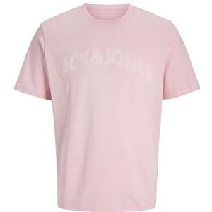 JACK & JONES Joralmeria Bold Branding Tee Ss Cn voor heren, Tickled Pink, XXL