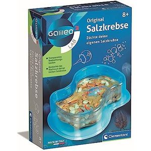 Clementoni Galileo Lab 69937 Originele zoutkreeft, kweken en observeren van oertijdkreeften, speelgoed voor kinderen vanaf 8 jaar, biologie om aan te raken, voor kleine onderzoekers