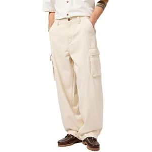 Wrangler Herenbroek Cj Loose Cargo, oversized fit, rechte pijpen, ecru, 32W x 32L