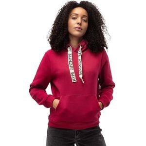 Hype Bordeaux hoodie met trekkoord voor dames, Rood, 46