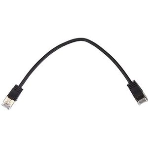 wantecWire Extra dunne patchkabel CAT.7 kabel, CAT.6 stekker SSTP afgeschermd, lengte 0,2 m, zwart