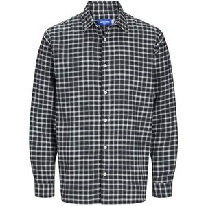 Jorjoshua Ls Pls Flannel Check Shirt, Forest Night, 5XL