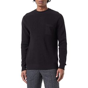 Sisley Mens L/S 103ES100Q Sweater, Black 700, M