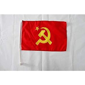 USSR autovlag centraal logo 45x30cm - Communistische autovlag - Rusland 30 x 45 cm - AZ VLAG