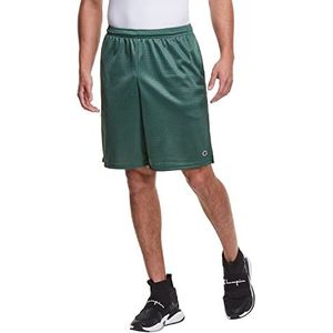 Champion Lange mesh shorts met zakken voor heren, Donkergroen, L