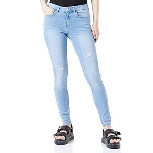 VERO MODA Dames VMSELA MR Skinny Jeans, Light Blue Denim, XS/32, blauw (light blue denim), (XS) W x 32L