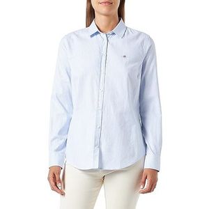 GANT Dames Slim Stretch Oxford Stripe Shirt Klassiek hemd, Light Blue, Standaard, lichtblauw, 36