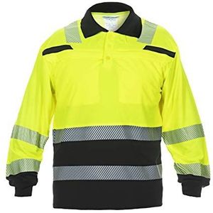 Hydrowear 040460YB Tanna Trendy High Visible Line Poloshirt, 100% polyester, klein formaat, Hi-Vis geel/zwart