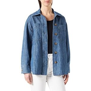 BOSS Dames DENIM SHIRT 2.0 jeansblouse, Turquoise/Aqua445, 44