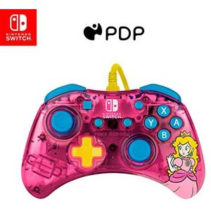 PDP Rock Candy Wired Gaming Switch Pro Controller - Official License Nintendo - OLED/Lite Compatible - Compact, Durable Travel Controller - Peach