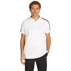 Tommy Hilfiger Heren Shadow GS REG Polo S/S Polo, Wit, 3XL, Wit, 3XL grote maten