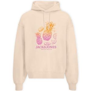 JACK & JONES JORLAFAYETTE Sweat Hood FST, Botercrème., S