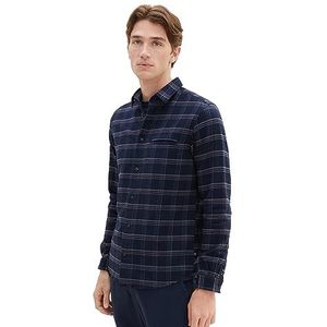 TOM TAILOR Herenhemd, 32308 - Navy Tonal Check, XL