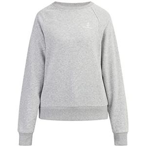 DreiMaster Maritim dames sweatshirt met ronde hals 35425503-DR040, lichtgrijs melange, S, lichtgrijs, gemêleerd, S