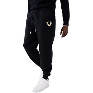 True Religion Metallic Horseshoe Jogger, Jet Black, Medium